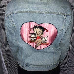 Vintage Betty Boop light denim jacket